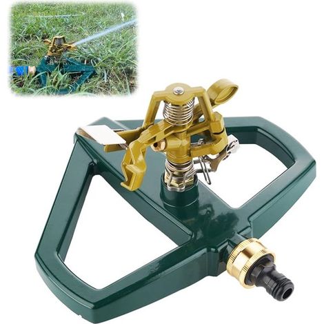 360° drehbarer Rasensprenger – Für große und kleine Flächen, automatischer Gartensprenger mit spitzem Sockel, Gartenbewässerung (1/5)