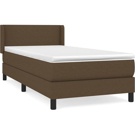 Maison Exclusive - Boxspringbett mit Matratze Dunkelbraun 100x200 (1/5)
