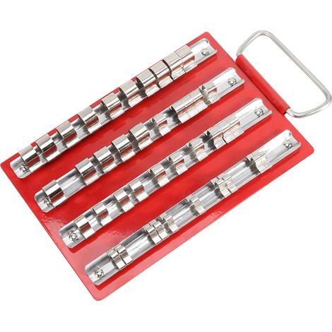 Support De Rangement Pour Douilles - Acier Inoxydable Antirouille - Pour Garage Et Atelier - Set 40 Pièces (1/5)