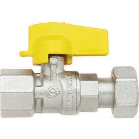 RUBINETTO A SFERA CON LEVA NORMGAS DIRITTO FEM - GIREVOLE FEM. 1/2&quot x 3/4&quot