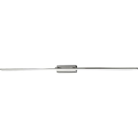 Applique Murale Led Intégrée Nala 20 W 2460 Lm Ip44 3000 K Blanc Chaud, Structure En Métal Et Méthacrylate, Finition Chromée, Design Moderne, 109,5 Cm (1/3)