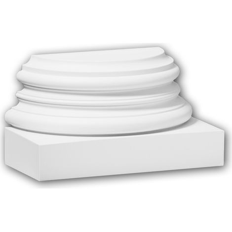 Pied de demi-colonne 117900 Profhome Colonne Élement décorative design intemporel classique blanc