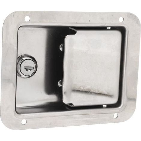 Garosa Loquet de poignée de serrure en acier inoxydable pour coffre à outils de remorque camion RV (1/4)
