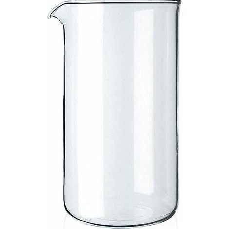 Verre à piston de rechange 8 tasses, transparent, 1 litre - diamètre 10 cm,, (1/5)