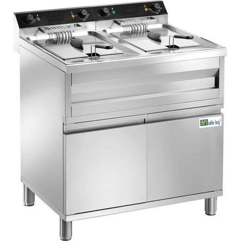 Friteuse de table sur coffre en Inox - 2 x 12 L - AFI Collin Lucy