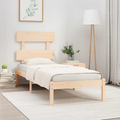 Cadre de lit Bois massif 90x200 cm (1/5)