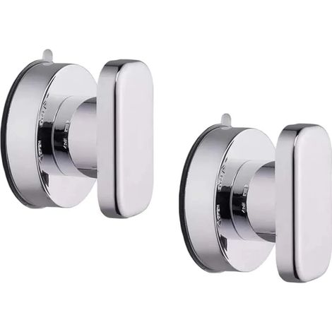 2 Poignées à Ventouse pour Porte, Poignée de Porte et Fenêtre, Tirette à Succion pour Porte Vitrée, Réfrigérateur Tiroir Salle de Bain, Ventouse Murale pour Placard, Tiroir, Verre, Portes Aspirantes, (1/5)