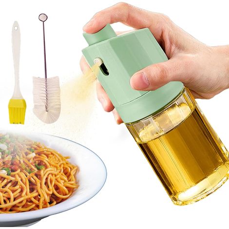 Generic Cooking Oil Sprayer, 230ml Food Grade Leak-Proof Transparent Dispenser with Brush, Cooking Oil Sprayer - for Salad, Frying, Roasting, BBQ, Grilling and Chef (1/5)