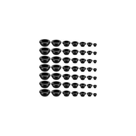 Lot de 70 œillets de câble étanches en caoutchouc, 7 tailles, œillets noirs pour câbles (5/6/7/8/10/12/14 mm) (1/5)