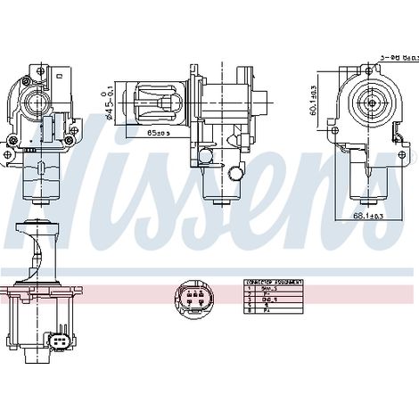 Vanne EGR Nissens 98216 AUDI 038131501AD 038131501BF 038131501BH
