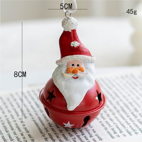 Figura de Papá Noel hecha de poliresina, 6x5x7 cm, decoración para árbol de Navidad, decoración para fiestas, adorno festivo, centro de mesa, decoración del hogar, ligera, resistente, detalles finos (1/5)