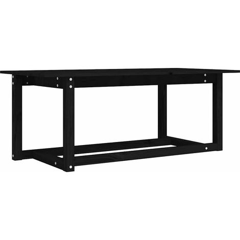 Maison Exclusive - Mesa de centro de madera maciza de pino negro (1/5)