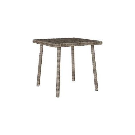 Table basse de jardin rectangulaire gris 40x40x37 rotin (1/5)