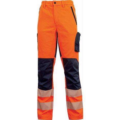 Pantalon de travail stretch haute visibilité ROY - Orange Fluo L - FR (44) - EU (50) (1/4)