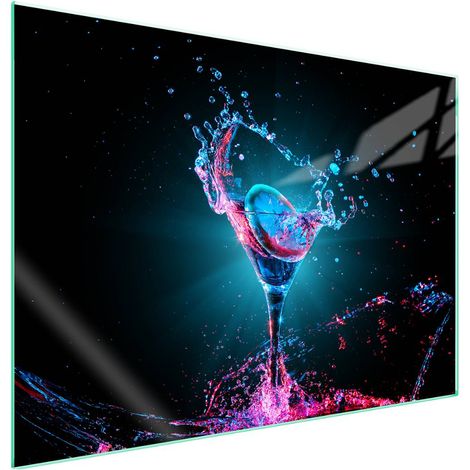 Plaque de protection en verre pour poêle 70x52 Boisson (1/5)