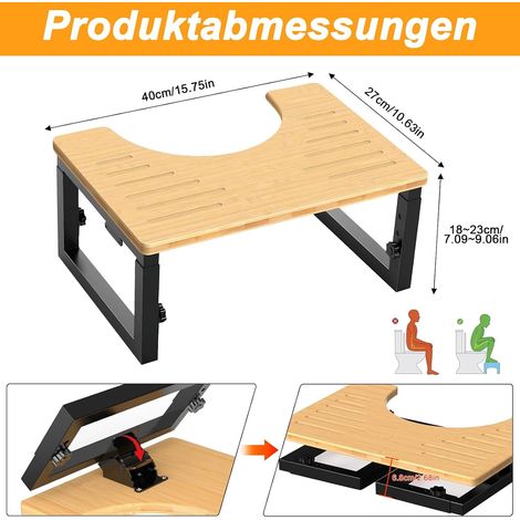 Tabouret d'escalier pour enfants JeiibrZui - 2 marches - Charge maximale de 150 kg - Bois massif antidérapant avec poignée - Idéal pour la cuisine, (1/5)