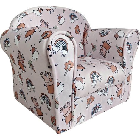 Kids Mini Chair Peppa Pig - Boucle - L37 x W53 x H45 cm - Pink