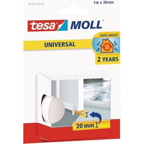 Mousse Bas De Porte Calfeutrer 1mx38mm Blanc - Tesa (1/4)