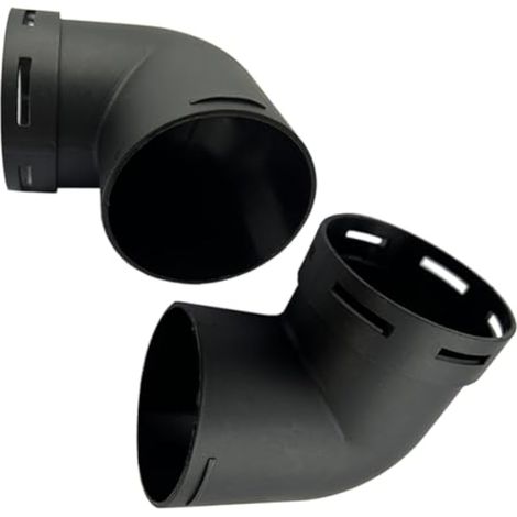 Lot de 2 connecteurs de conduit de chauffage d'air diesel, 60 mm, en plastique noir (1/4)