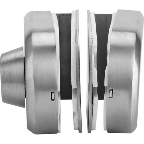 Serrure de porte en verre en acier inoxydable 10-12 mm avec clés, ouverture/fermeture, pour usage domestique, hôtelier et salle de bain. (1/5)