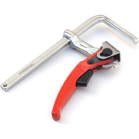 Serre-joint à cliquet rapide 160 x 60 mm pour rail de guidage, serrage rapide en F pour le travail du bois, compatible avec les systèmes de rails de guidage. (1/5)