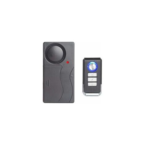 Drahtloser Vibrationsalarm, Diebstahlschutz für Fahrräder/Motorräder/Autos/Fahrzeuge/Türen/Fenster, 110 dB Ton (Fernbedienung im Lieferumfang enthalten) (1/4)