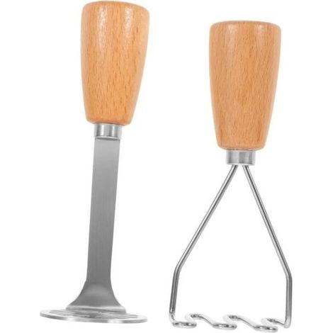 2Pcs Potato Masher, Fruit Press, Potato Press, Potato Strainer, Mashed Potatoes, Potato Masher, Pestle (1/4)