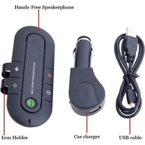 Kit mains libres Bluetooth - KZQ - Visor voiture - Smart phone - iOS Siri KIT ACCESSOIRE POUR REPAS