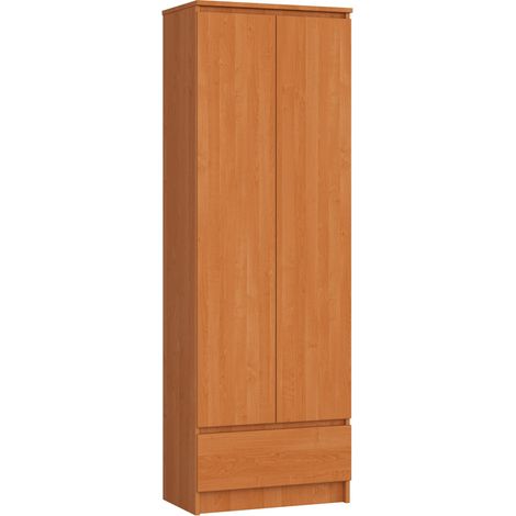Librería AKORD R60 Aliso 60 cm 2 puertas 1 cajón frente en color Aliso 4 estantes 60x35x180 cm (1/5)