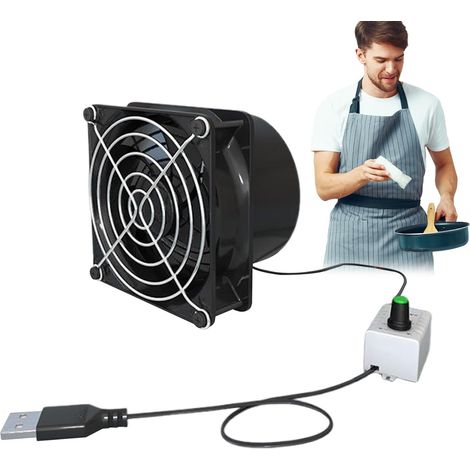 Ventilateurs Domestiques Extracteur de Fumées Ventilateur Miniature pour Cuisine Salle de Bains Toilette Fenêtre avec Système d'Extraction d'Air (1/5)