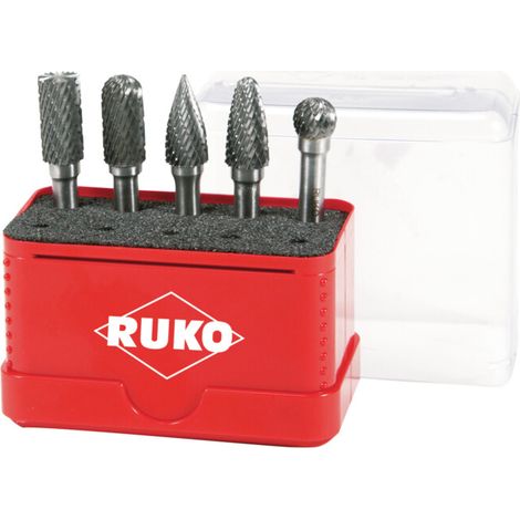RUKO 116004 Fraise sur tige Carbure de tungstène 10 mm Diamètre de tige 6 mm 5 pièces (1/5)