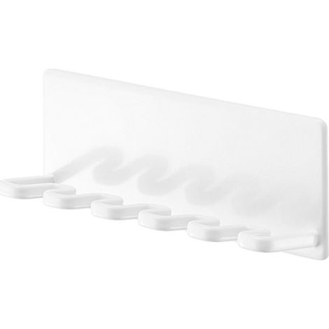 Support mural pour brosses à dents 5 - Ajustable - pour le bureau et la cuisine - Blanc (1/4)