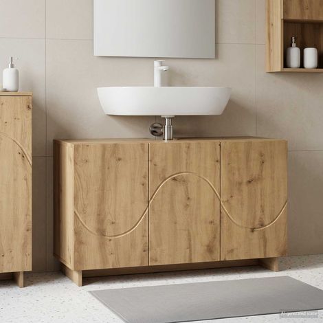 vidaXL Meuble de salle de bain Chêne artisanal 101 x 41 x 58 cm (1/5)