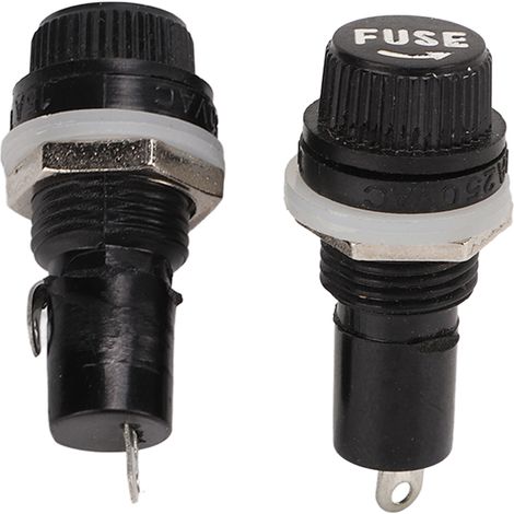 10A 250V 5x20mm Sicherungshalter, Packung mit 100 Stück, für Einbau in Schalttafeln, für elektronische Geräte und Schweißmaschinen. (1/5)