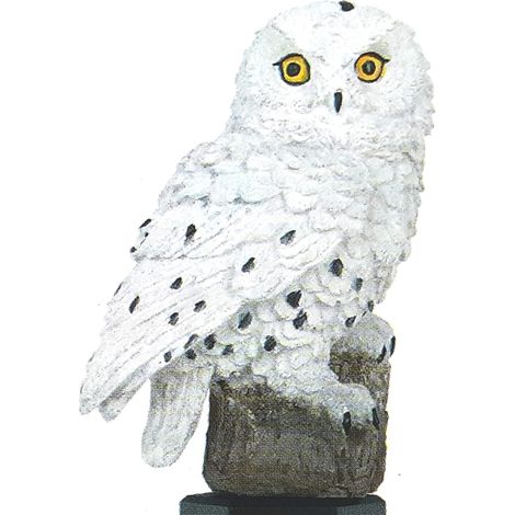 Chouette Noble JeiibrZui avec lumière LED blanche - 44,5 cm de haut - 1 pièce - Pile AAA rechargeable incluse - Pour un éclairage d'ambiance dans votre espace extérieur (1/5)