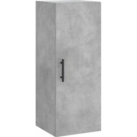 Armario de pared moderno almacenamiento práctico 34,5 x 34 x 90 cm de madera contrachapada gris hormigón 020048676 (1/5)