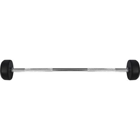 35 kg gummierte Langhantel - Fitnessgeräte