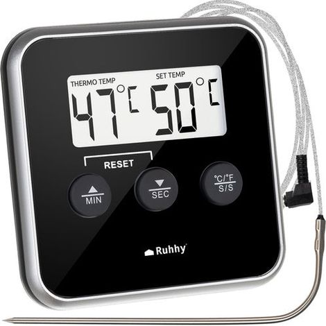 Digital Kitchen Thermometer with Probe, LCD Display