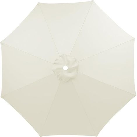 Toile de rechange épaisse et solide pour parasol de terrasse,3 m,8 baleines,blanc cassé(Cadre de parasol non inclus,auvent seulement) (1/5)
