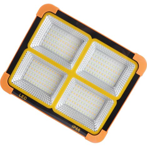 Lampe de travail solaire portable à LED 200 W 4800 mAh 15 000 lm 288 LED 4 modes IP66 Rechargeable (1/5)