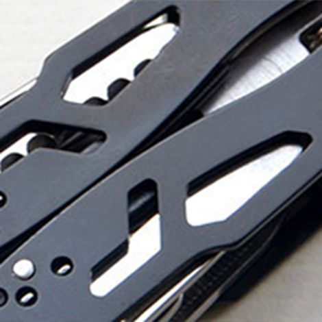 Mini-Multifunktionszange, faltbar, 14-in-1, Edelstahl, tragbares Multitool für den Außenbereich, Schwarz (1/5)