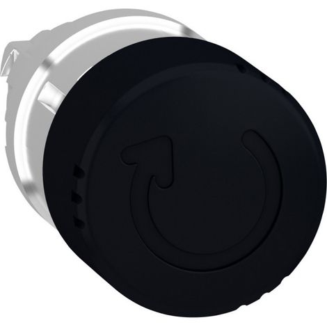 tête coup de poing - noir - tourner pour déverouiller - d30 - schneider zb4bs42 (1/3)