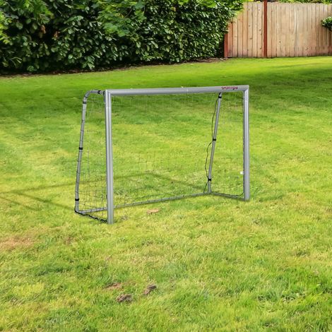 But de football de jardin avec piquets 180 x 120 x 60 cm Gris (1/5)