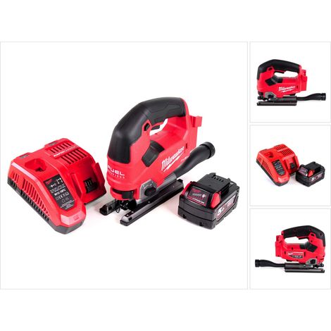 Milwaukee M18 FJS-501C Sierra de calar 18V sin escobillas + 1x batería 5,0Ah + cargador (1/5)