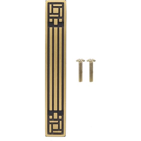 Poignée De Meuble - Tirage En Cuivre Pur 106 Mm Finition Laiton Ancien - Pour Armoire Tiroir Table Basse Buffet Tv - Lot De 2 (1/5)