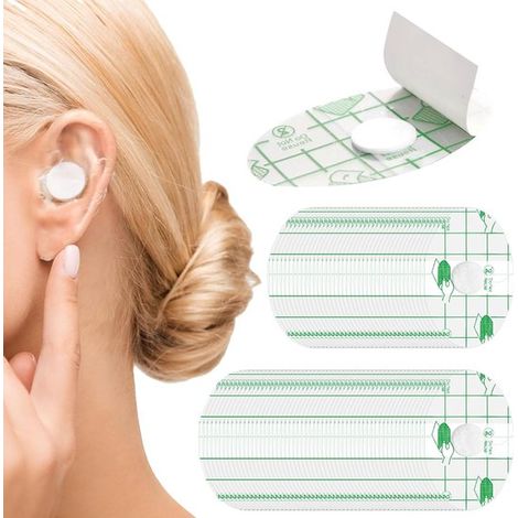 Protectores de oídos impermeables，5,3 x 8,1 cm，100 unidades，Gorros de ducha de plástico para los oídos，al salón de belleza y al spa (1/5)