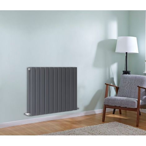 NRG Flat Panel Radiator Designer Column Bathroom Central Heating Anthracite Double 600x748mm