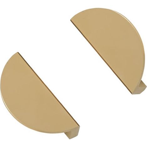 Lot de 2 poignées dorées 78 mm - Poignées d'armoires - Poignées de meuble de cuisine - Vis incluses - Métal - Entraxe 64 mm - Petite poignée - Poignées de porte - Salle de bain (1/4)