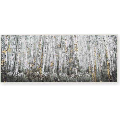 Art for the Home Handgemalt Wandbild Gold Metallic Birkenholz 100x40cm (1/5)