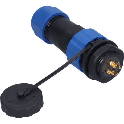 Luftfahrtstecker IP68 wasserdichter Stecker mit rückseitiger Mutter, Stecker und Buchse, Stoßanschluss, 380 V, SP204-Stift (1/5)
